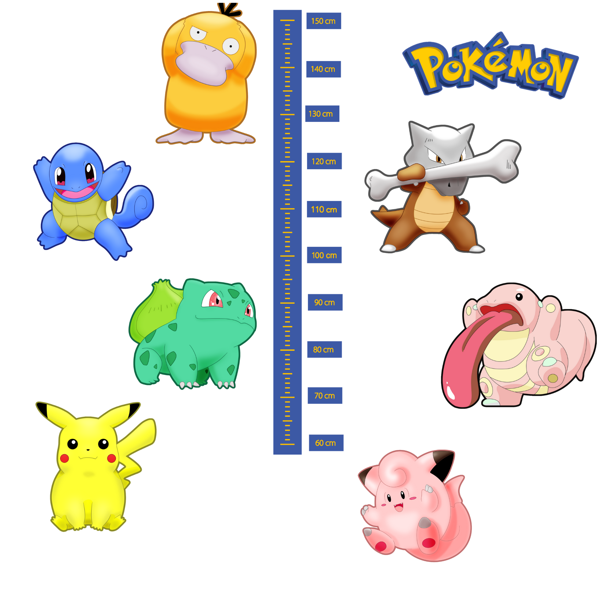 Textil falmatrica Gyermek mérő - Pokémon
